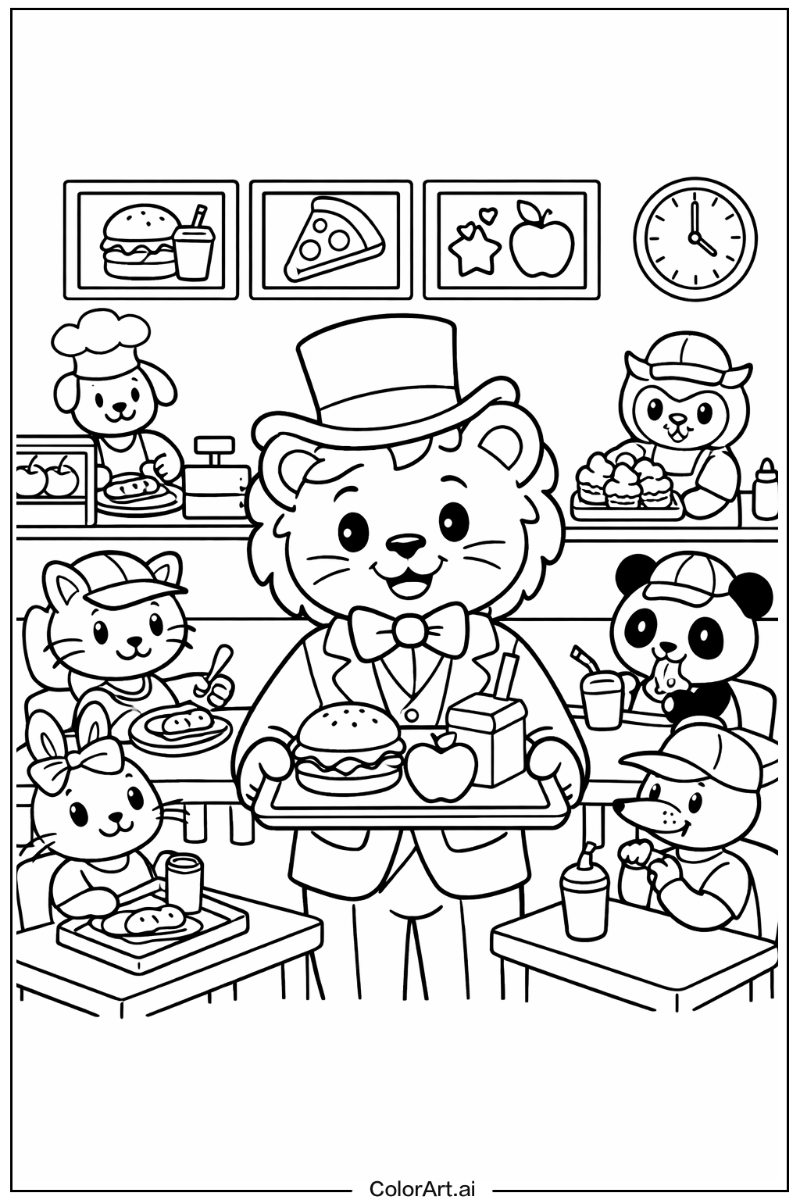 Cafeteria scene Dandy's world Scene