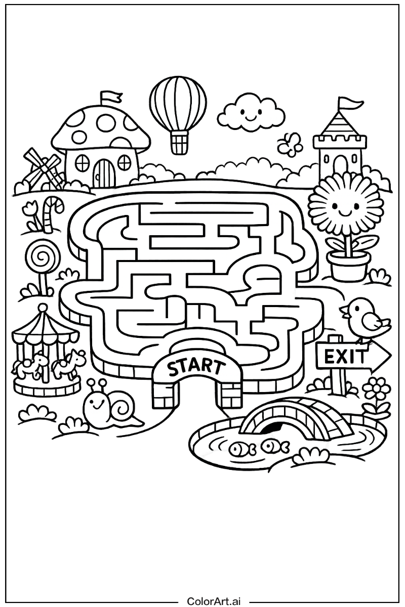 Dandy's world with Maze area Theme