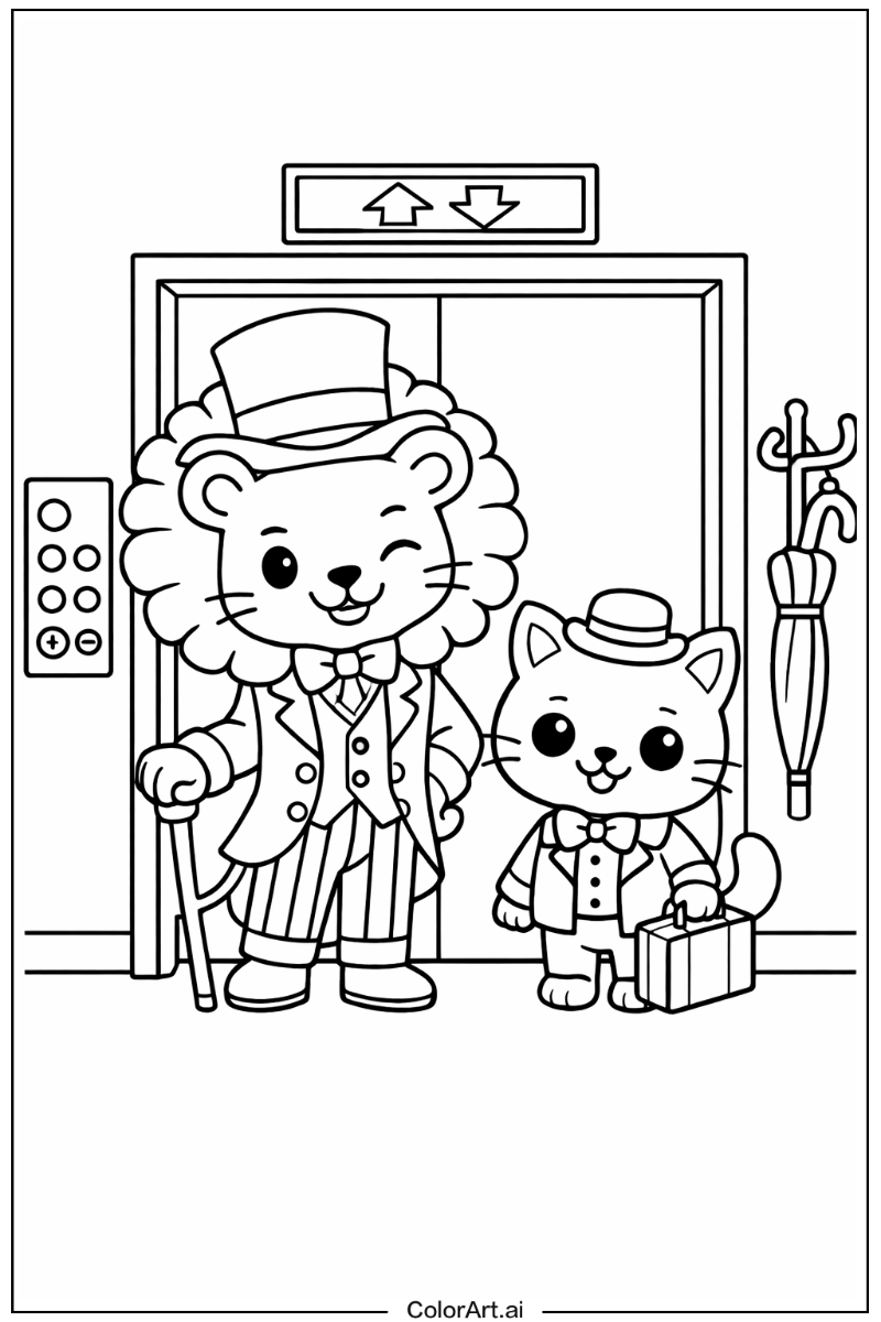 Elevator scene Dandy's world Design