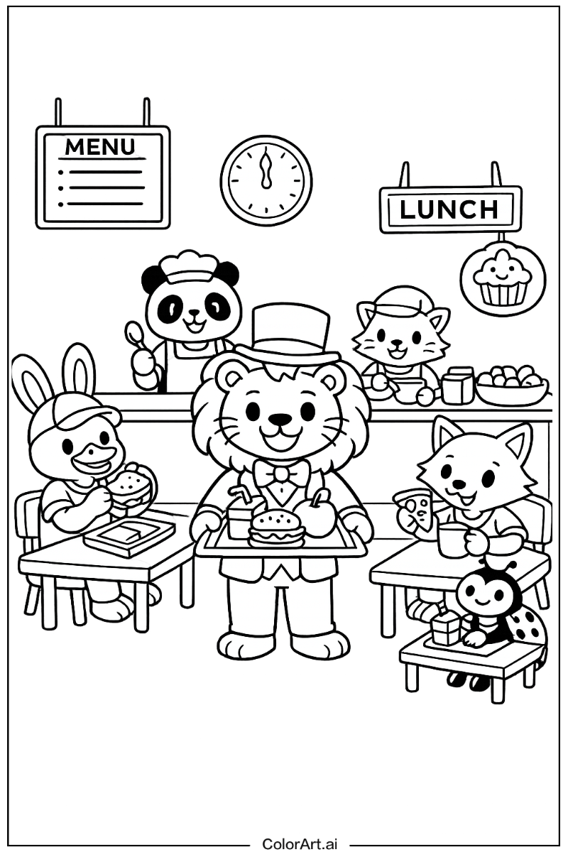 Cafeteria scene Dandy's world Scene 2