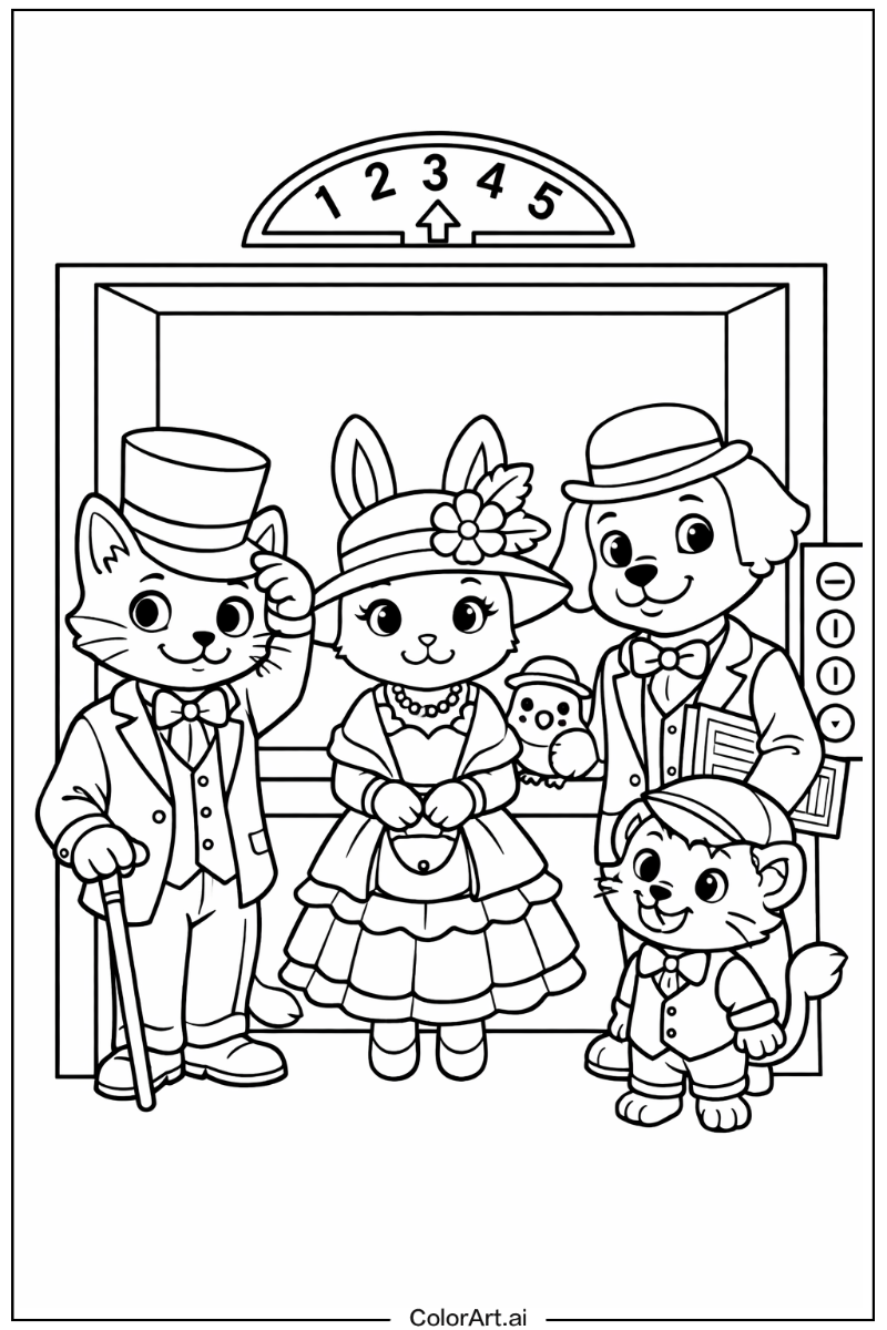 Elevator scene Dandy's world Design 2