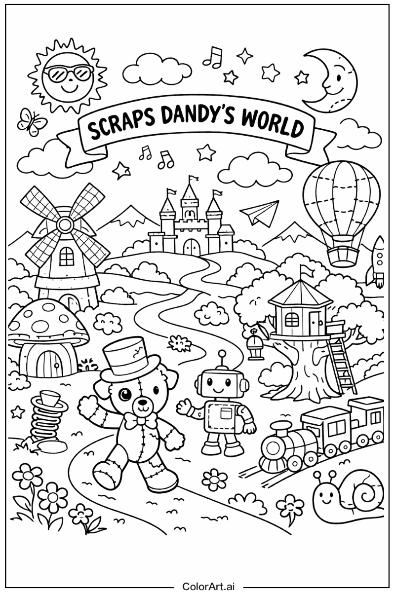 Scraps Dandy's world Scene