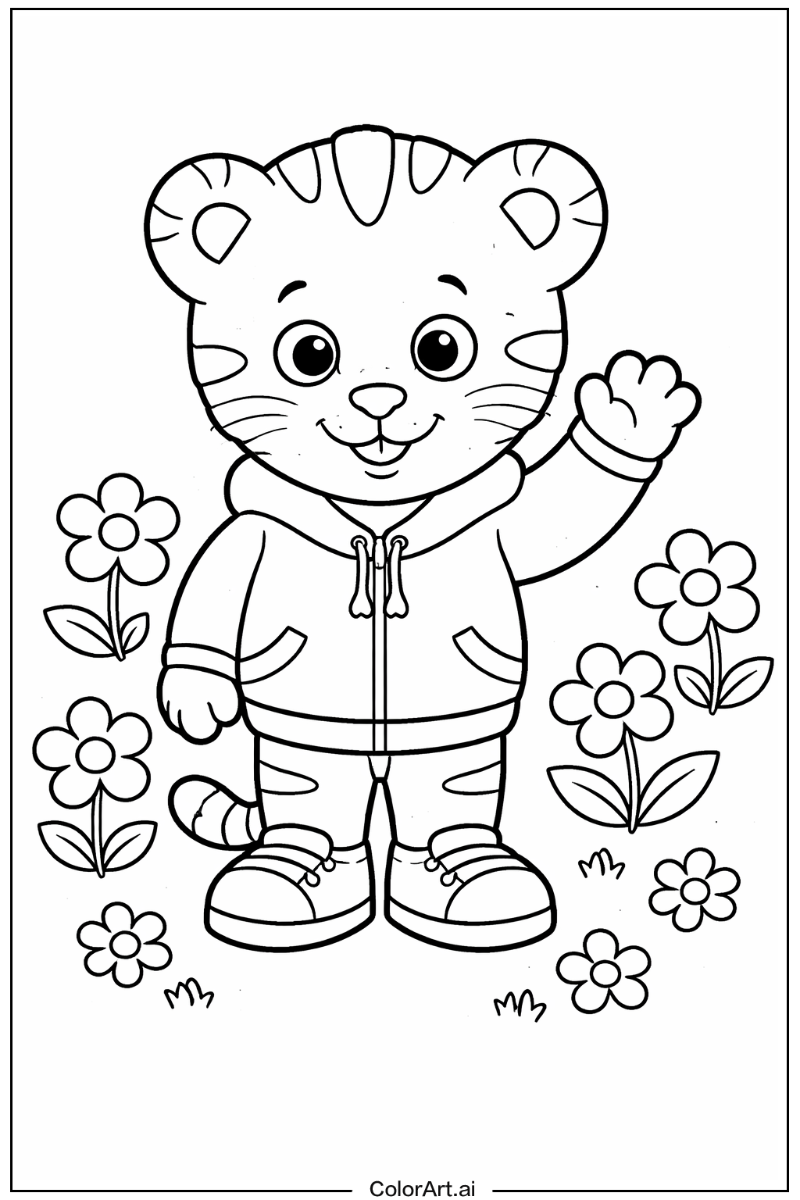 Daniel Tiger with Flowers 3