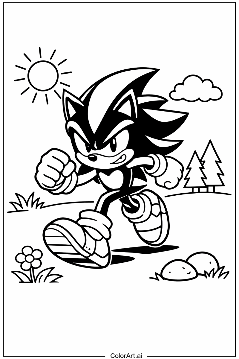 Dark Sonic Playing Outside 2
