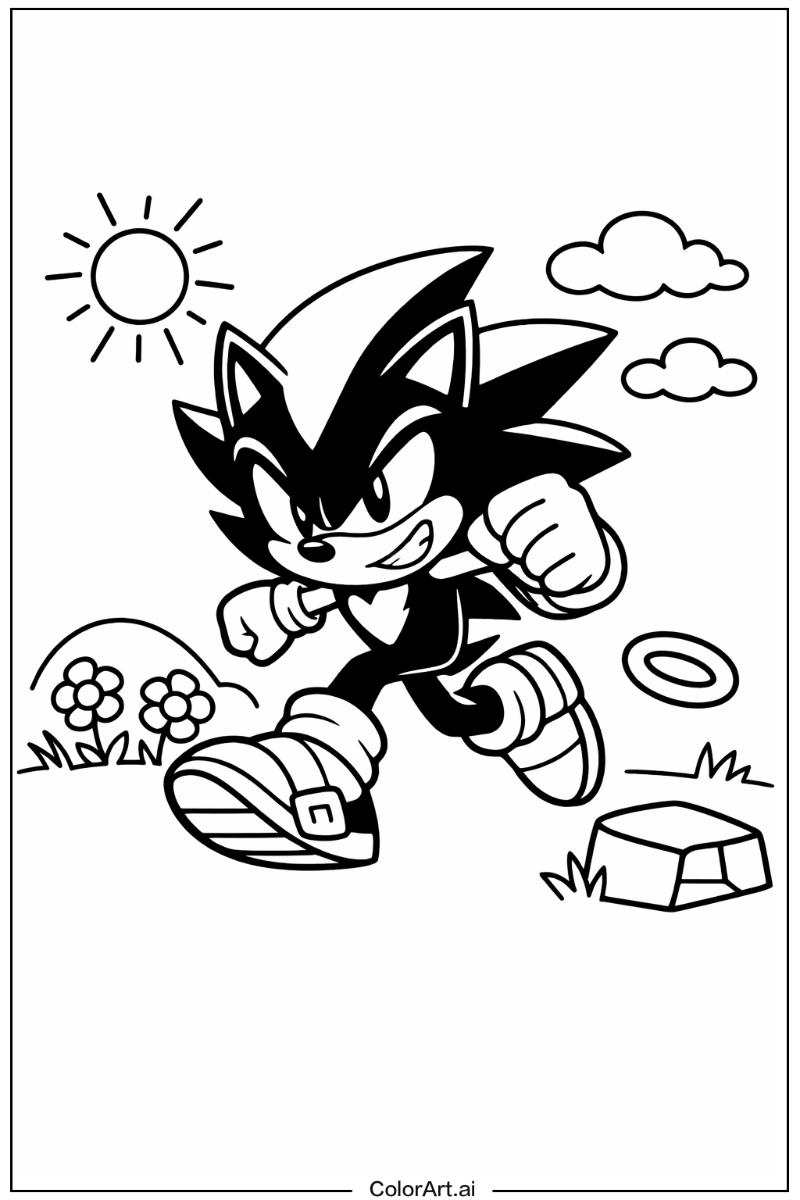 Dark Sonic Playing Outside 3