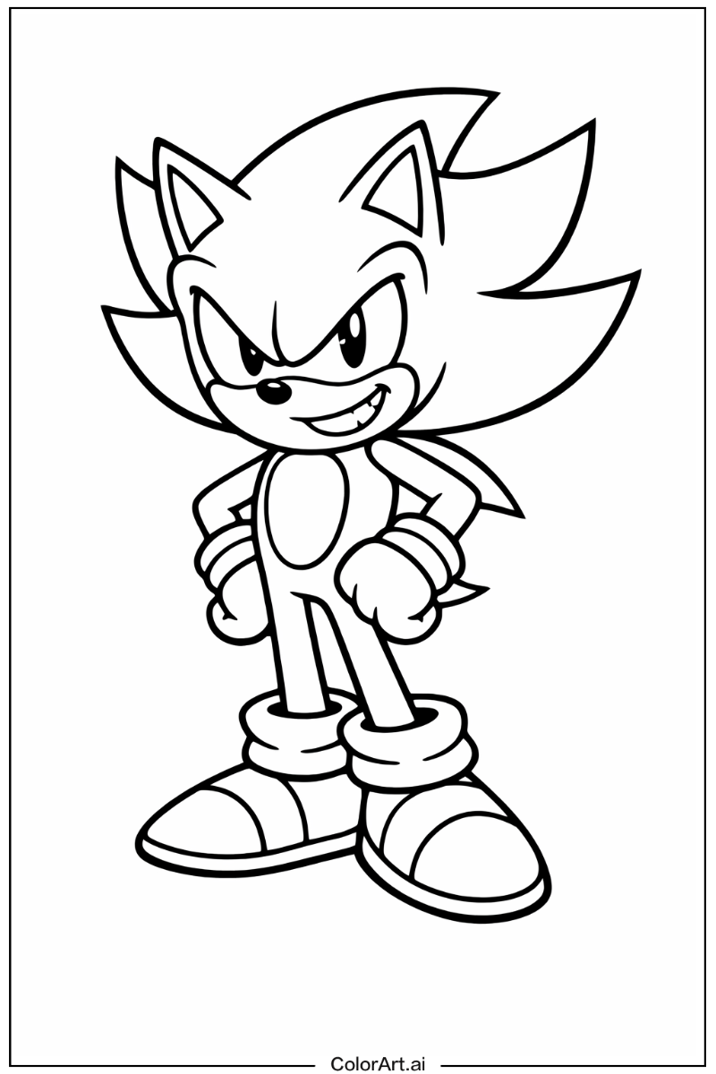 Smiling Dark Sonic 1