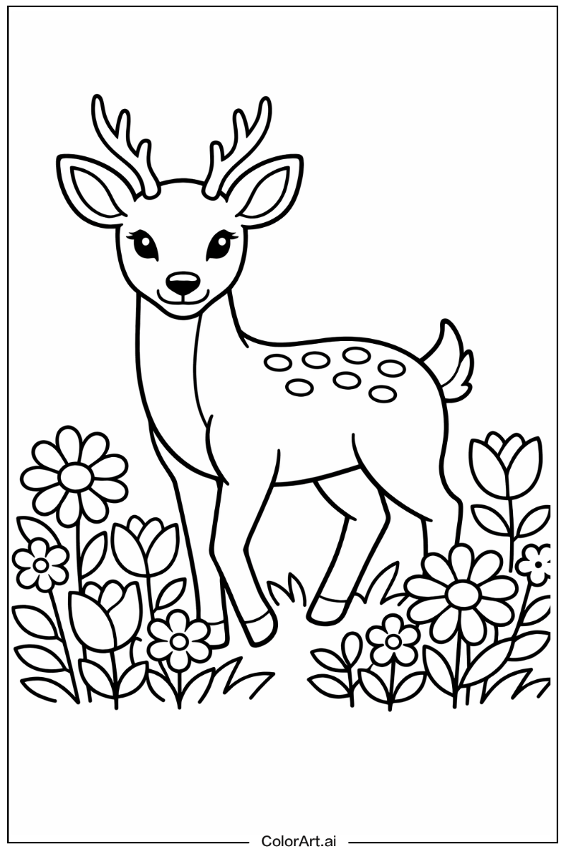 deer in a Garden 2