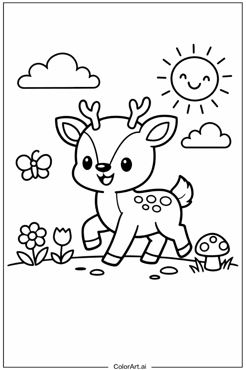 deer Playing Outside 1