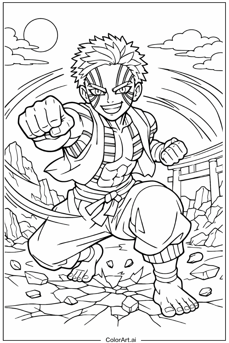 Akaza Demon slayer Scene