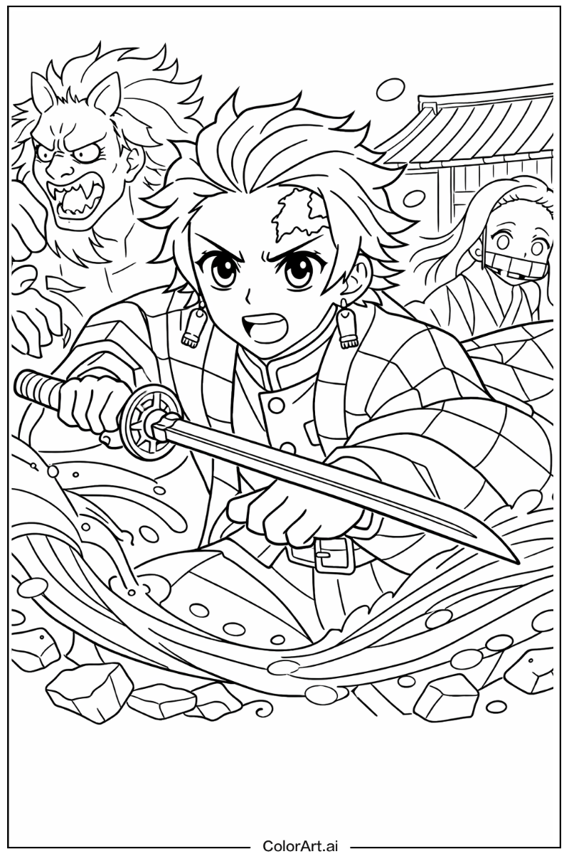 Tanjiro kamado Demon slayer Scene 2