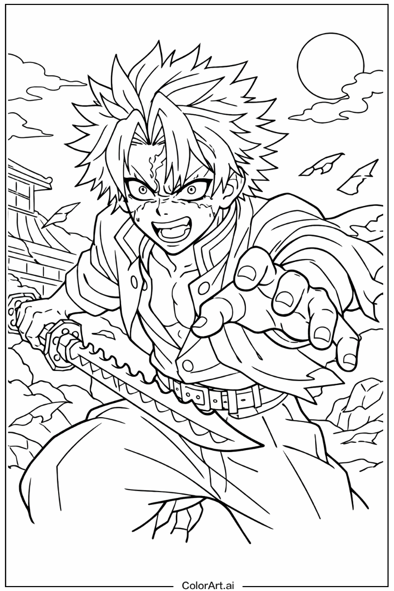 Sanemi shinazugawa Demon slayer Design 2