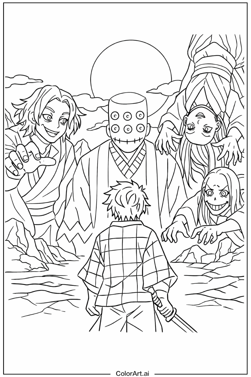 Demon slayer with Lower moon Theme 2