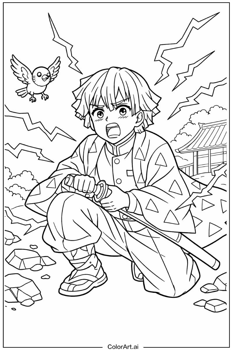 Zenitsu agatsuma Demon slayer Design 3