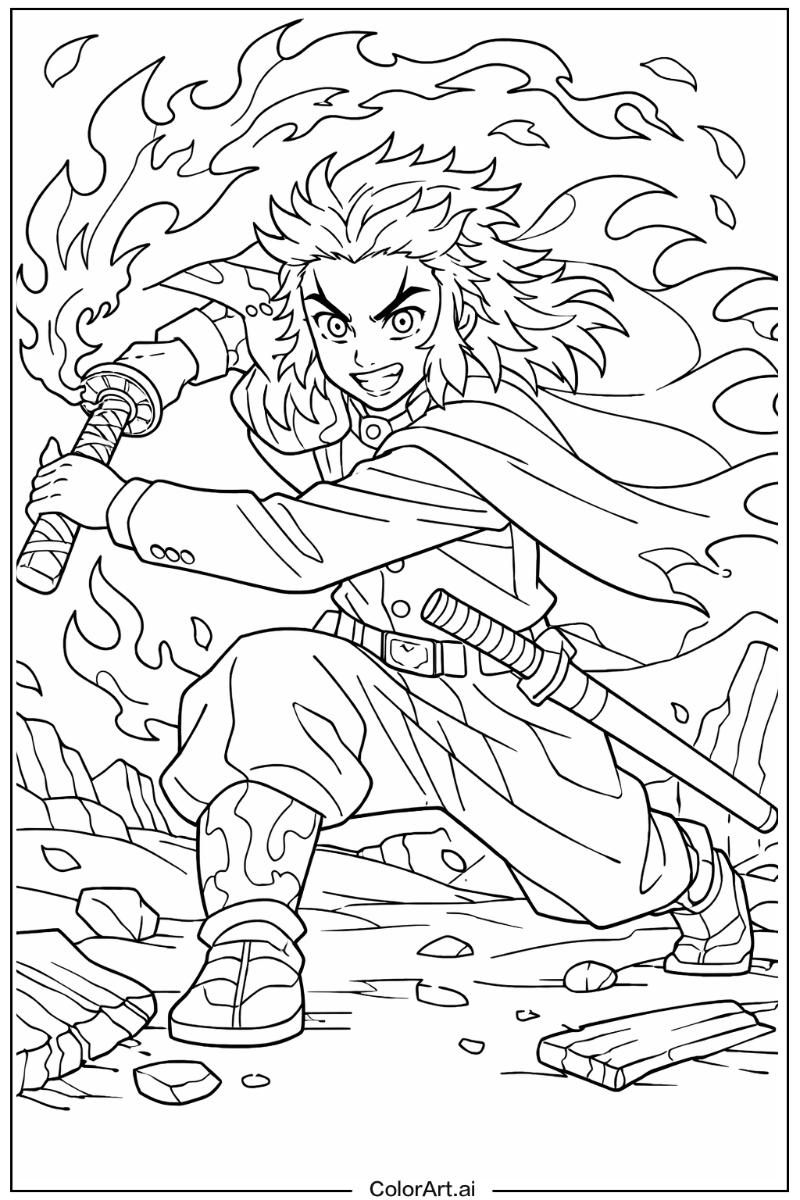 Kyojuro rengoku Demon slayer Scene 3