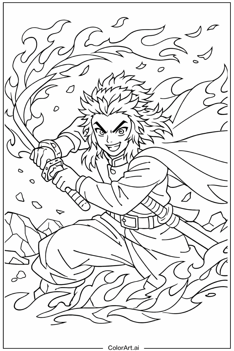 Kyojuro rengoku Demon slayer Scene