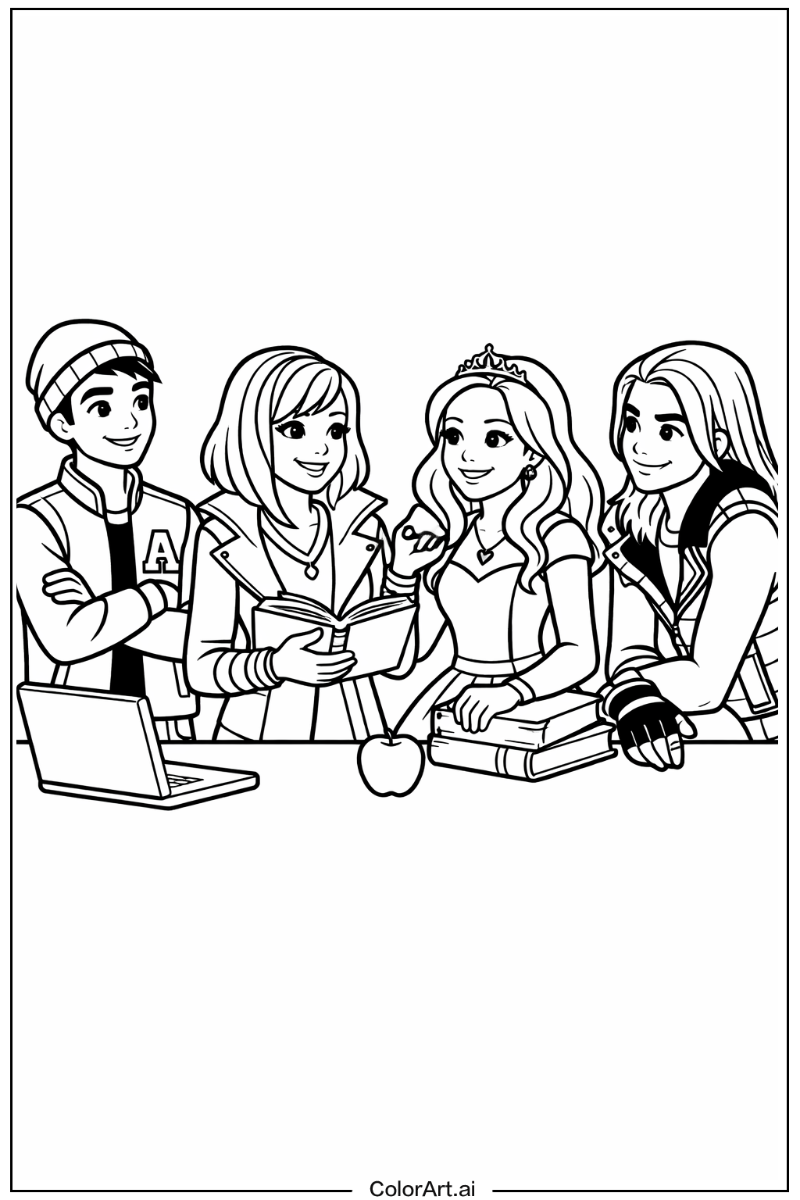 Descendants with Descendants auradon prep scene Theme