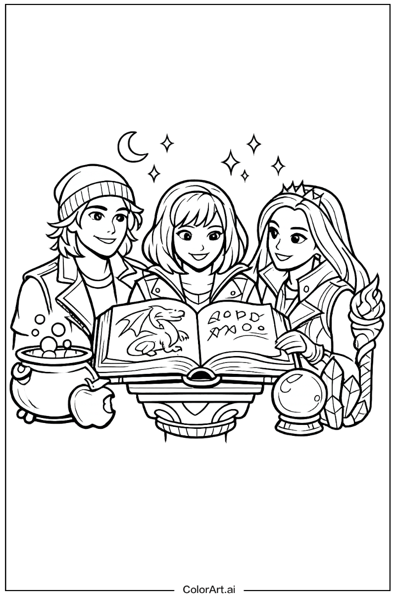 Descendants with Descendants magic book scene Theme