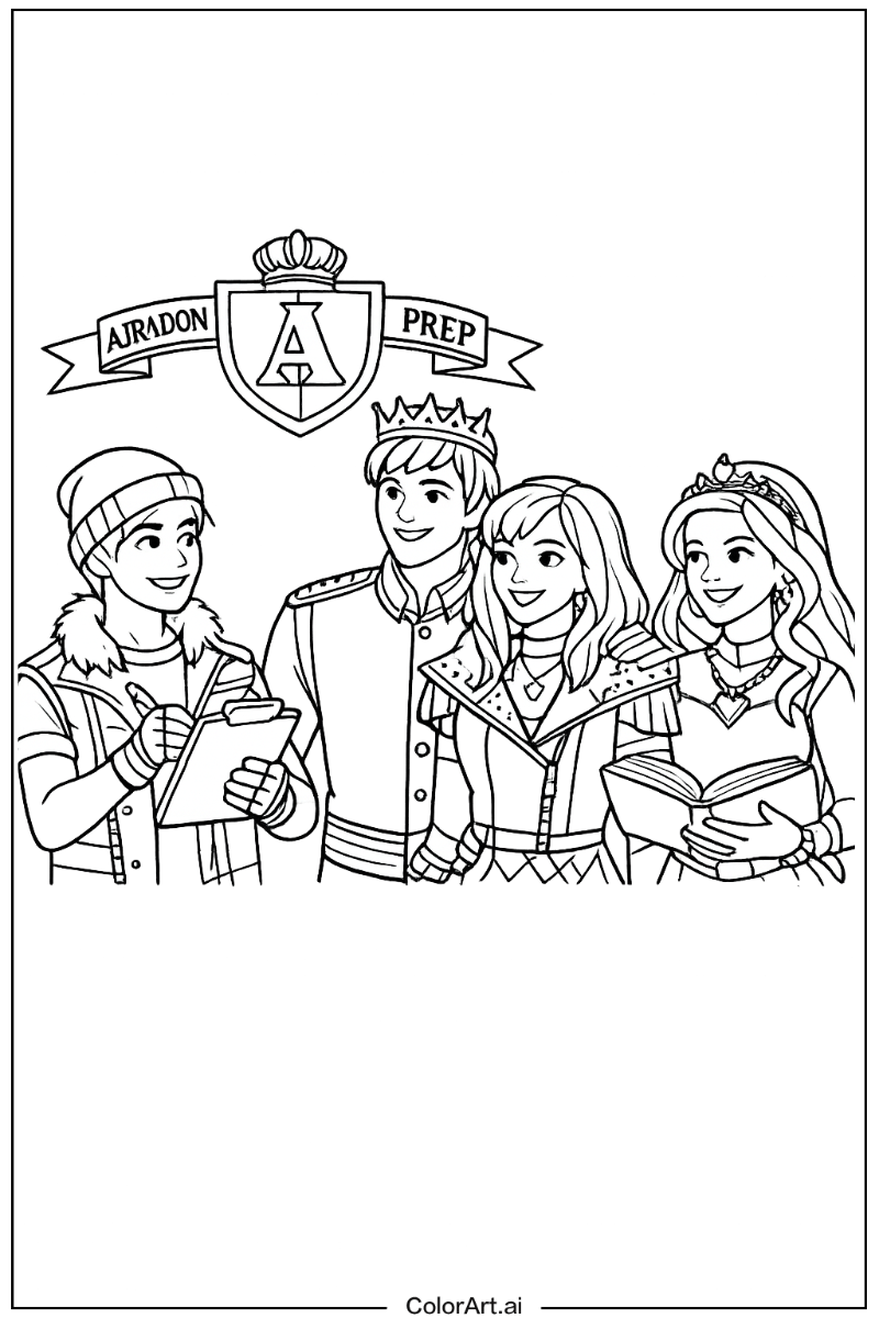 Descendants with Descendants auradon prep scene Theme 2