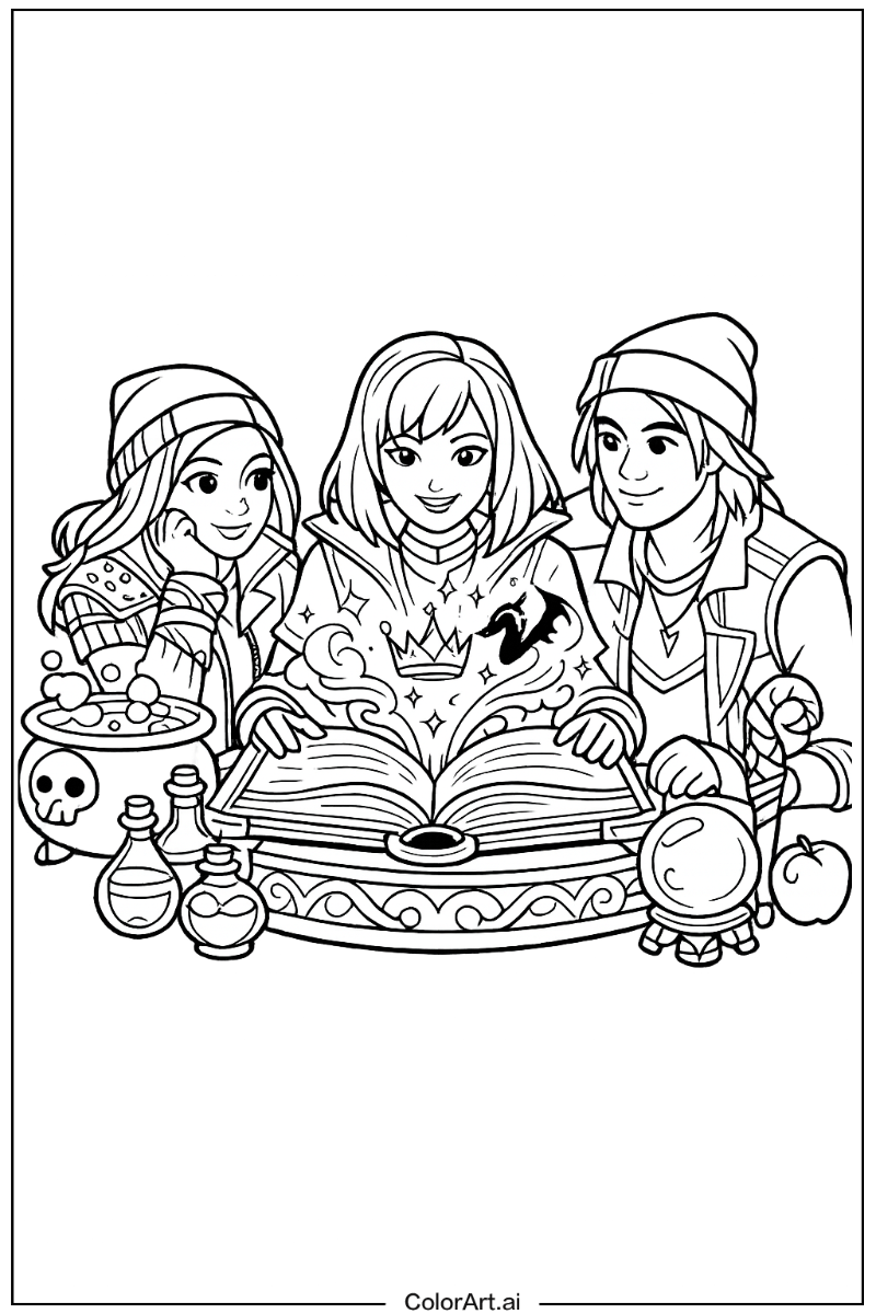 Descendants with Descendants magic book scene Theme 2