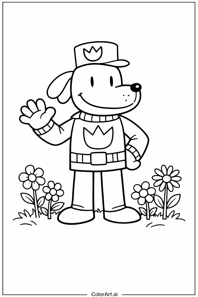 dog man with Flowers 3