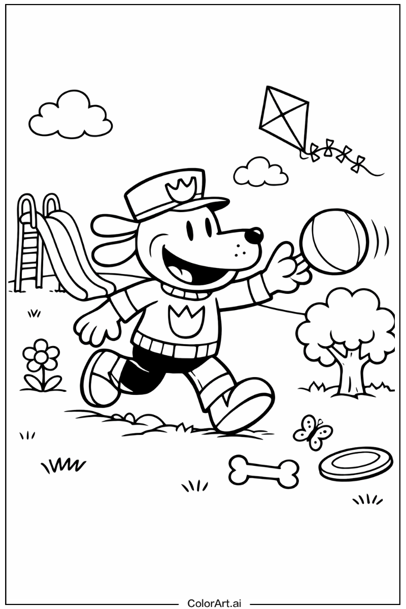 dog man Playing Outside 4