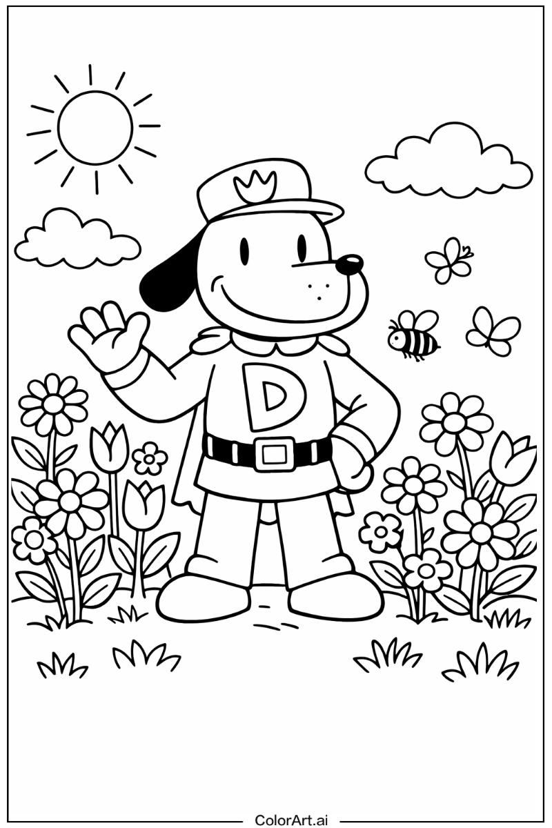 dog man in a Garden 5