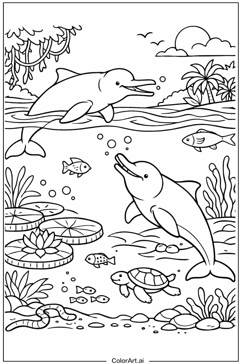 Amazon river dolphin Dolphin Scene