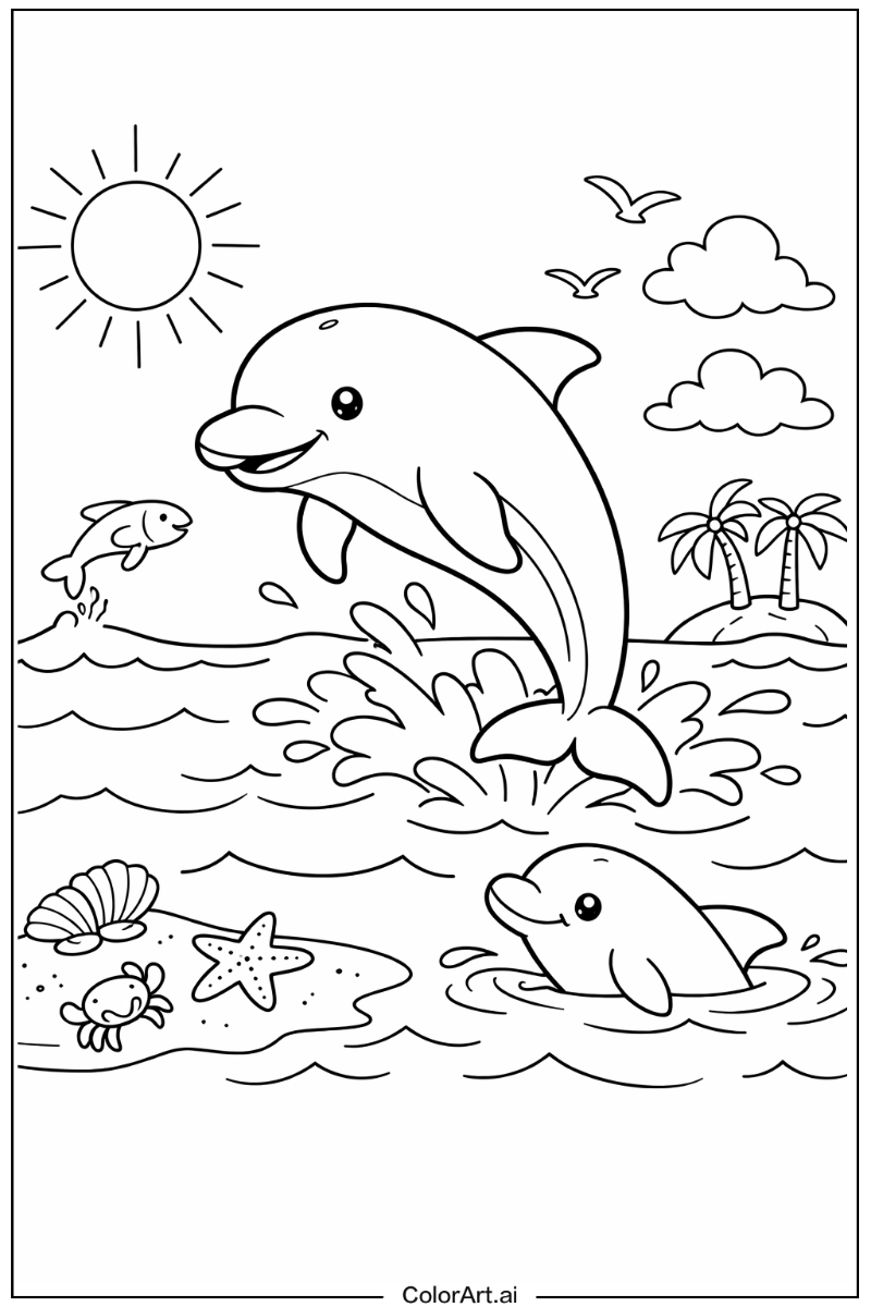 Dolphin with Pink dolphin Theme