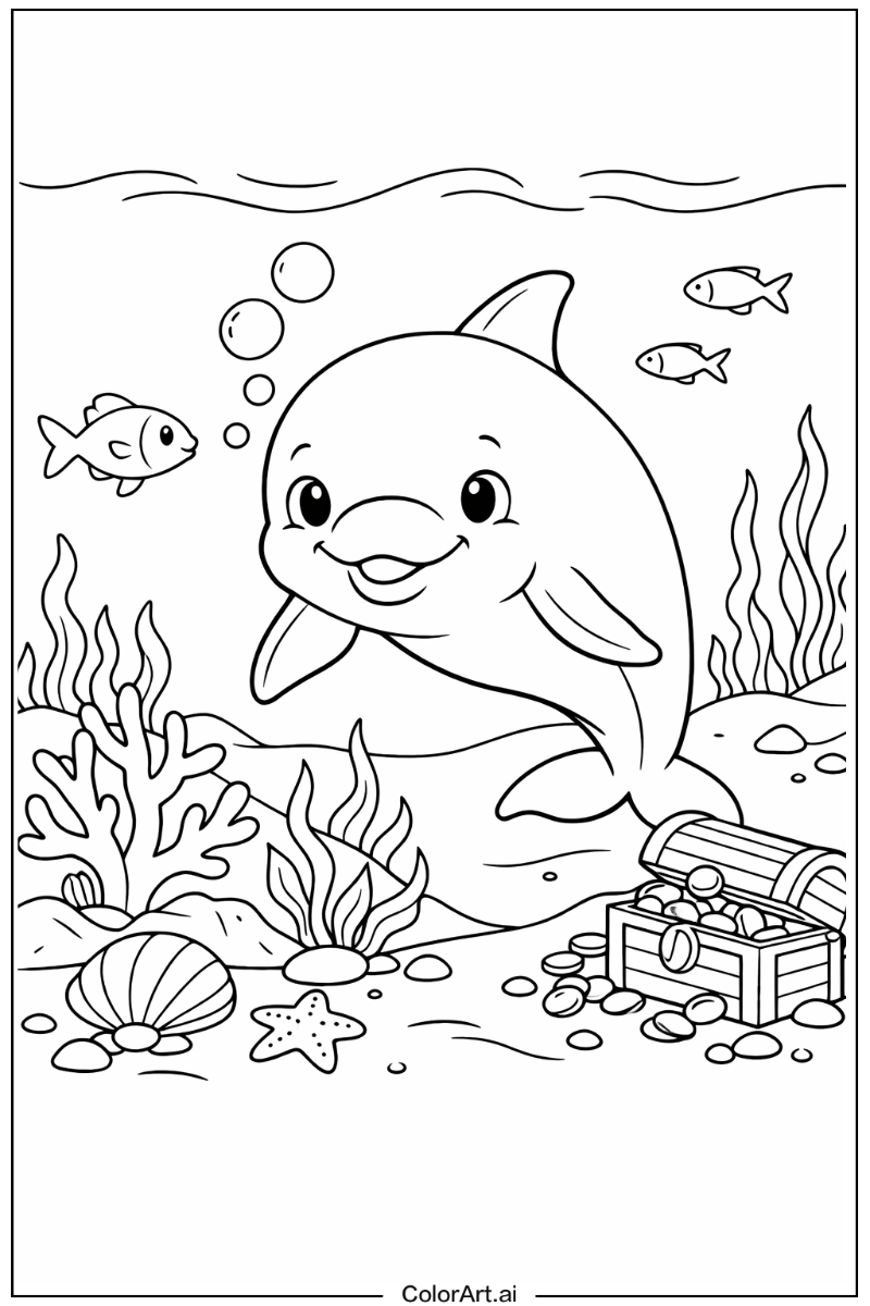 Curious Dolphin Scene