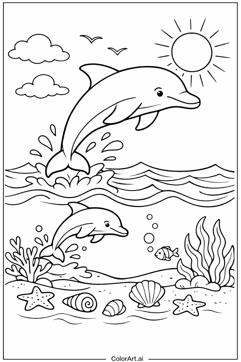 Dolphin with Graceful Theme