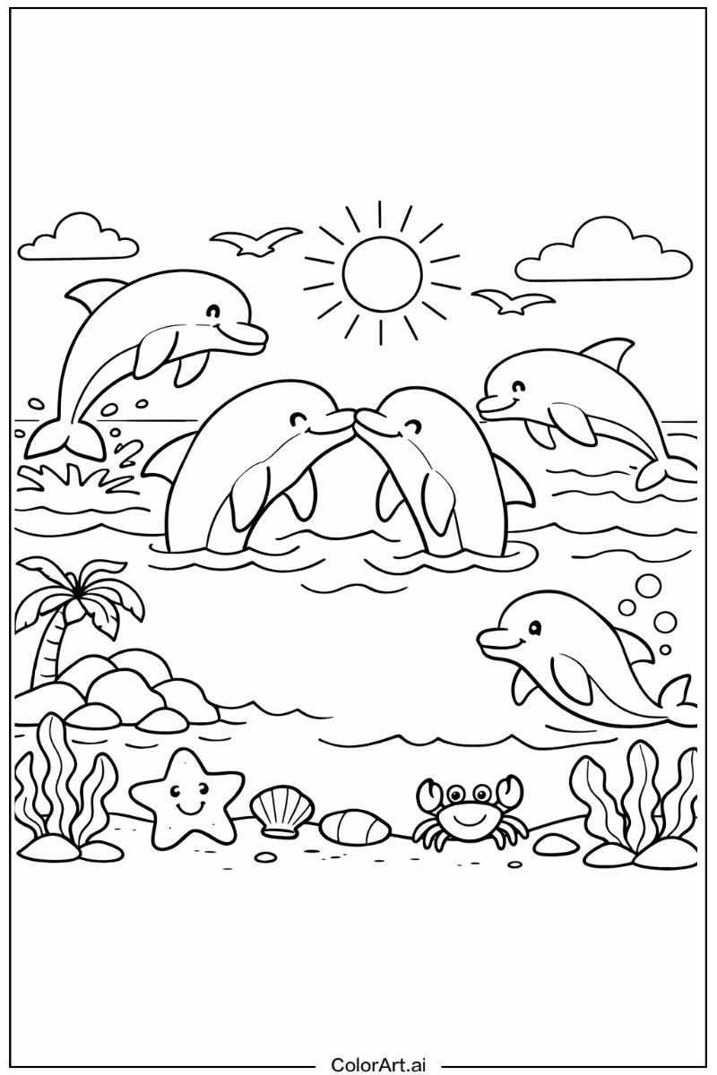 Social Dolphin Scene