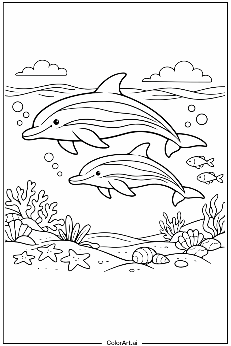 Striped dolphin Dolphin Scene 2