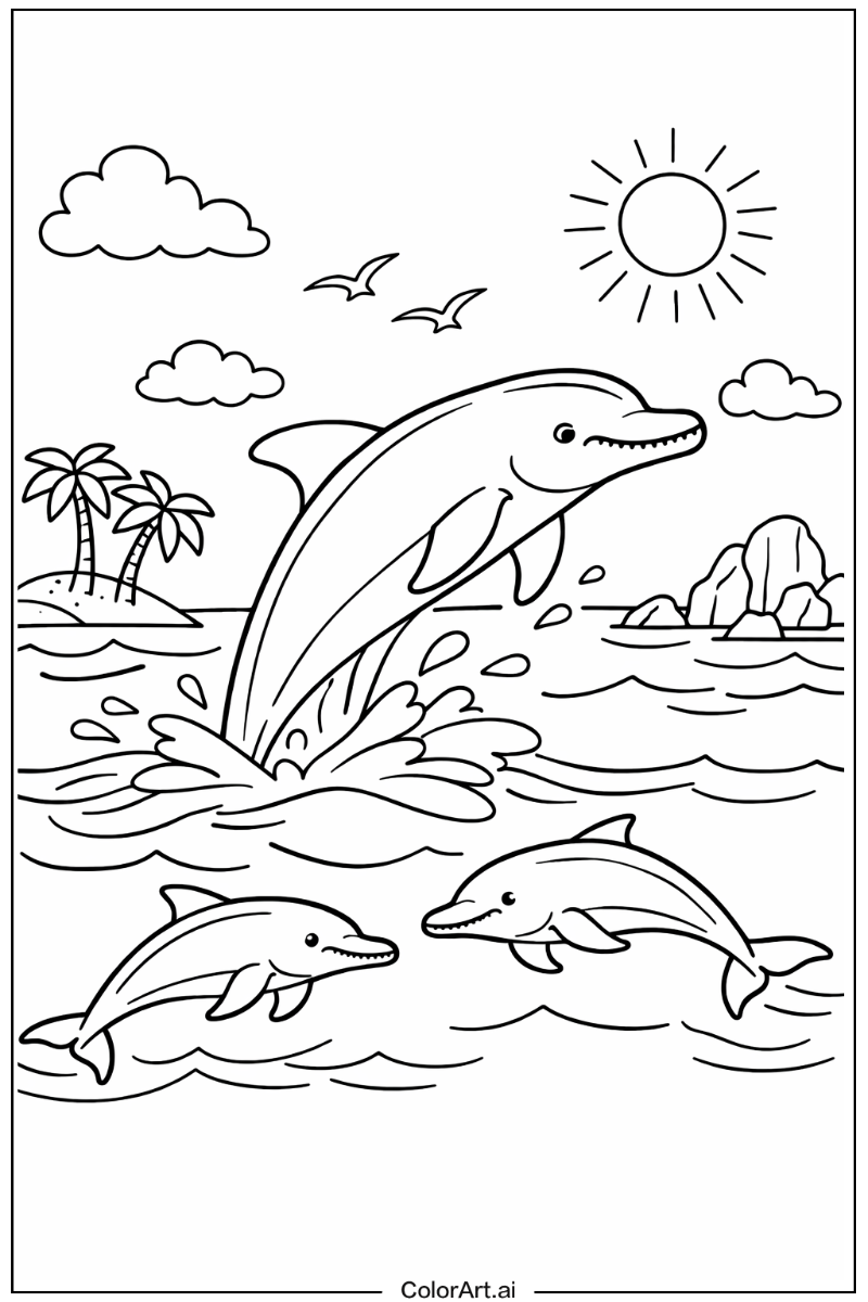 Dolphin with Rough-toothed dolphin Theme 2