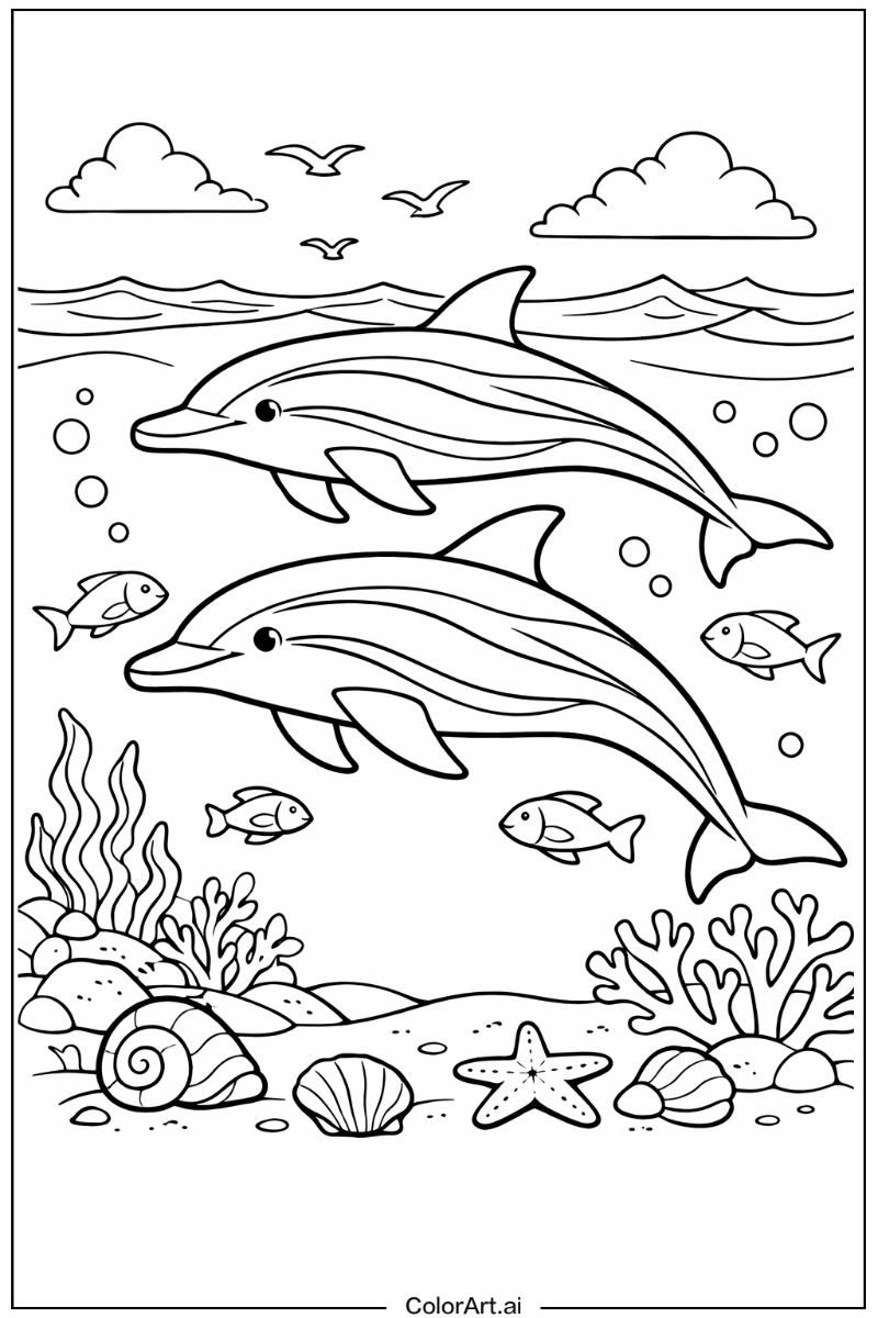 Striped dolphin Dolphin Scene
