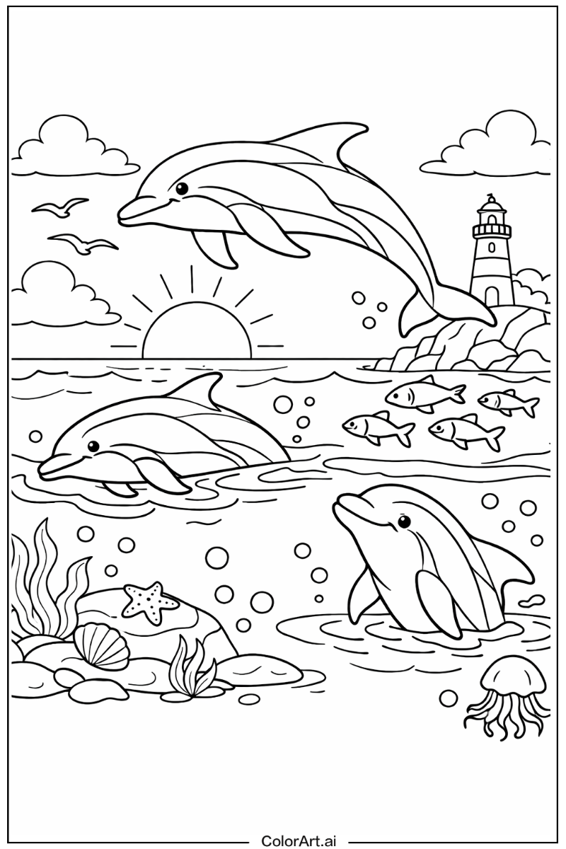 Atlantic white-sided dolphin Dolphin Scene 2