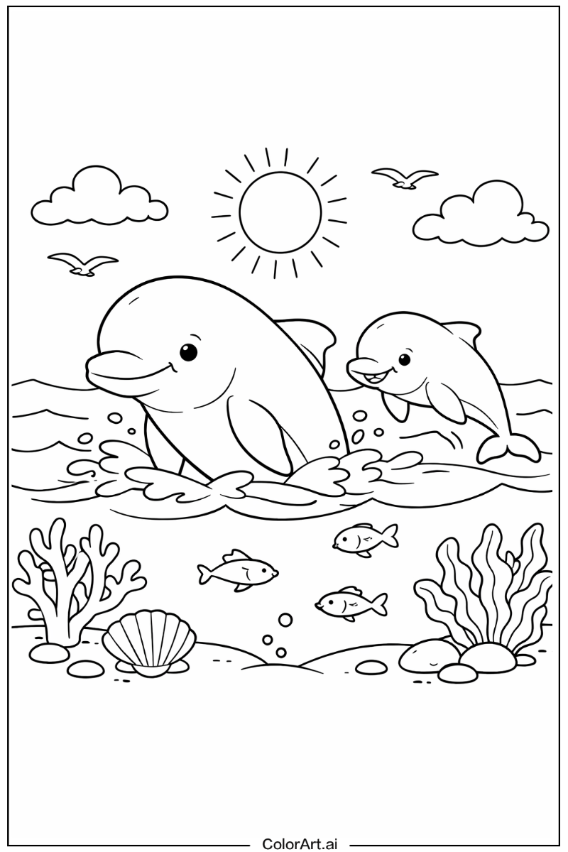 Dolphin with Irrawaddy dolphin Theme 2