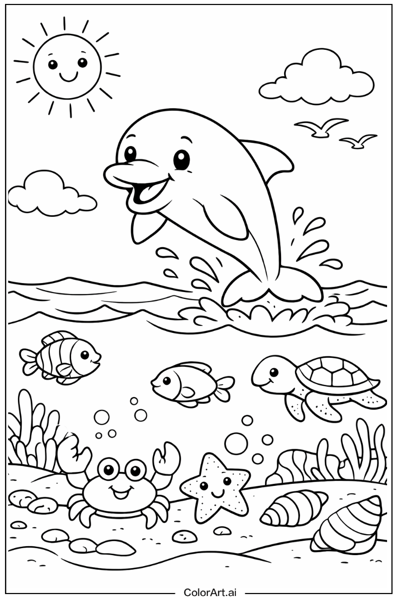 Friendly Dolphin Design 2