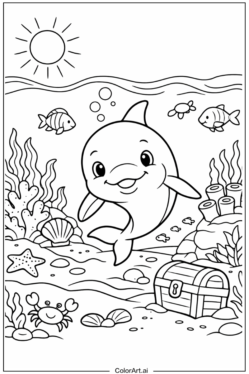 Curious Dolphin Scene 2