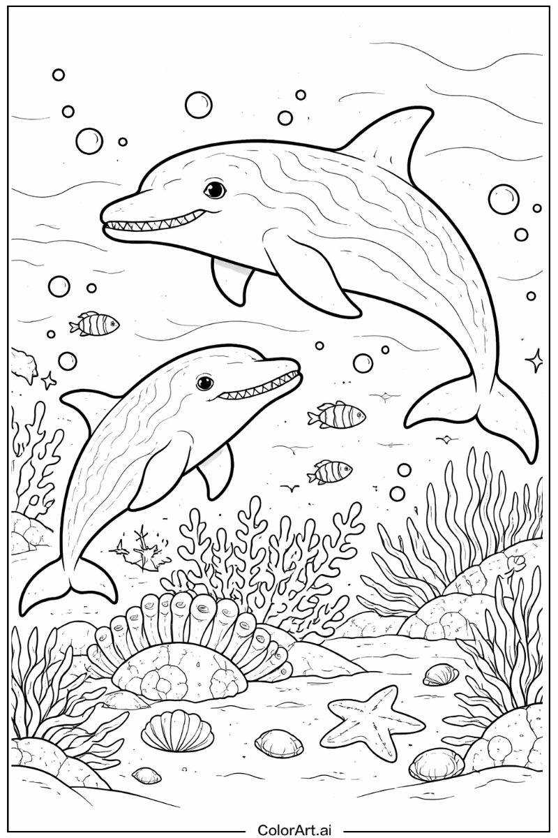 Dolphin with Rough-toothed dolphin Theme