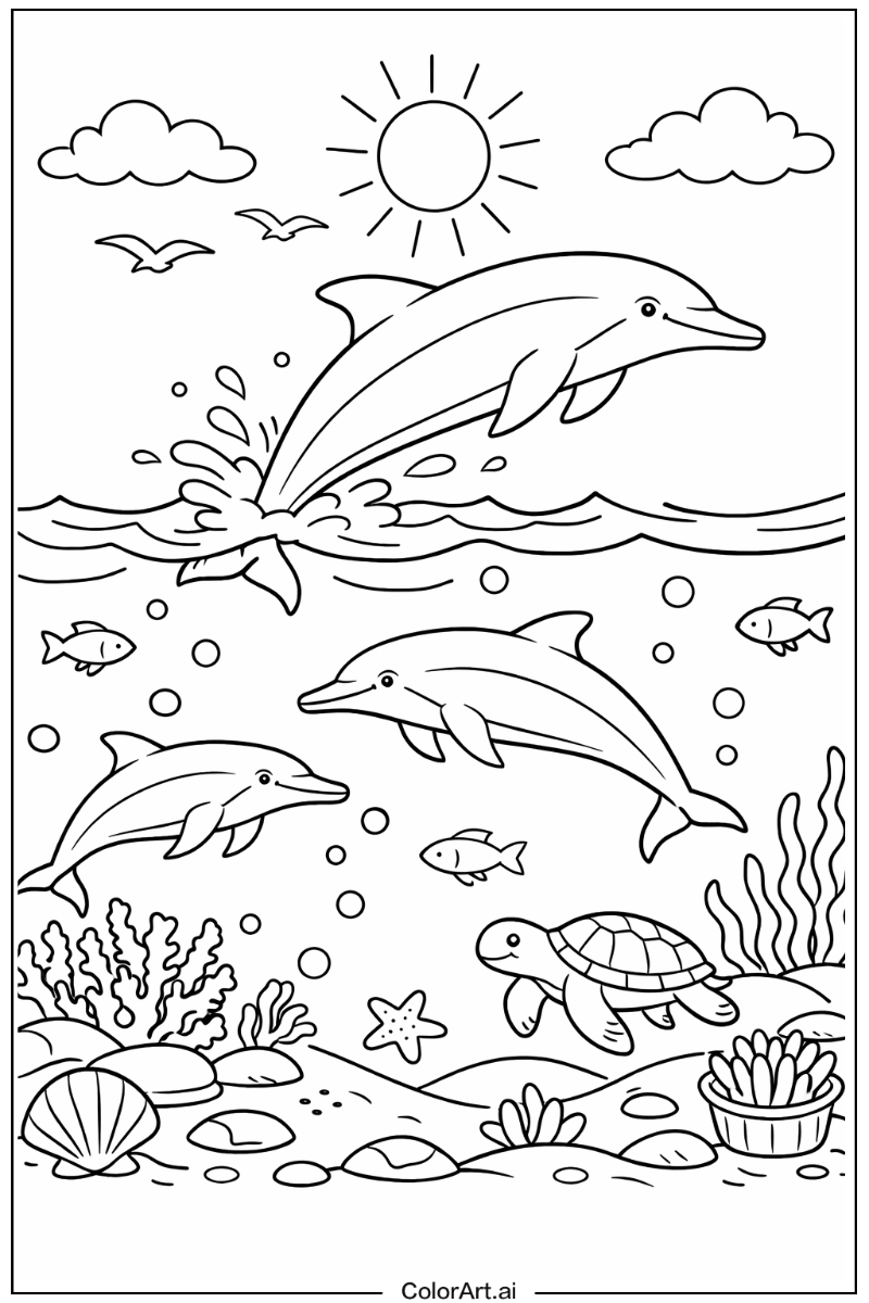 Dolphin with Spinner dolphin Theme