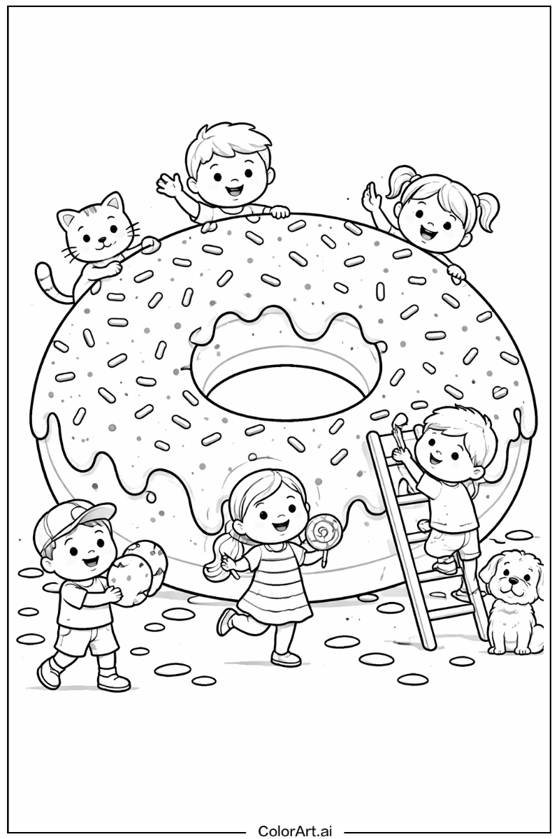 Donut with Giant donut Theme