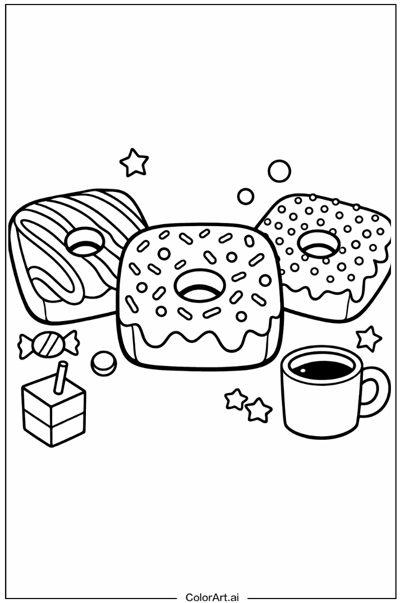 Square donut Donut Design