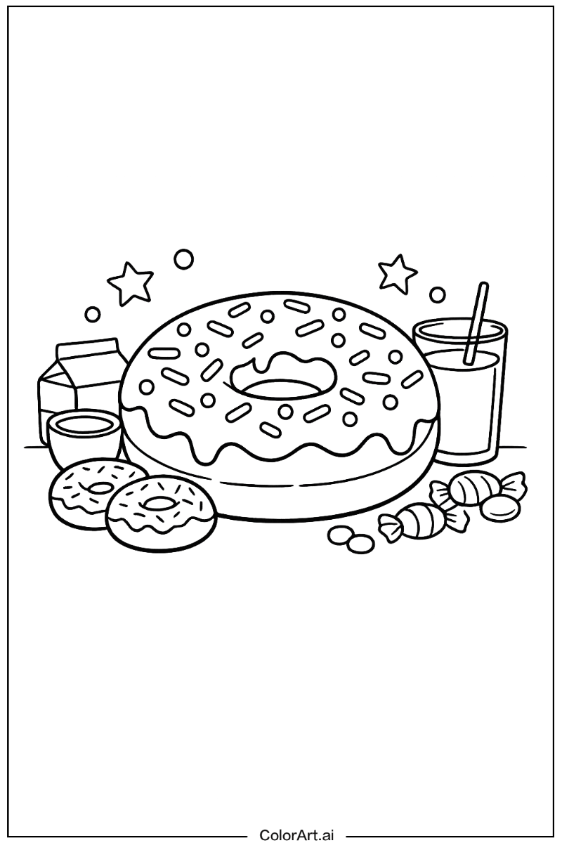 Sprinkled donut Donut Design