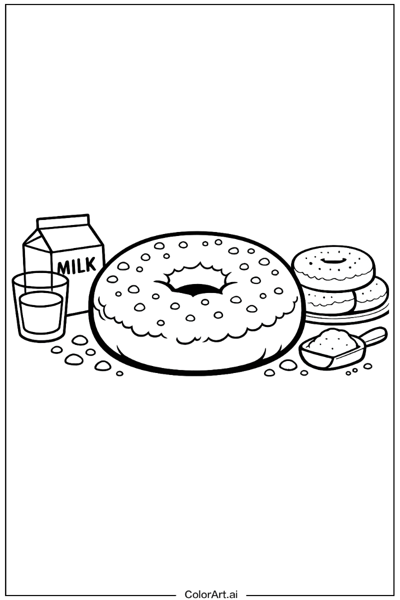 Powdered donut Donut Scene