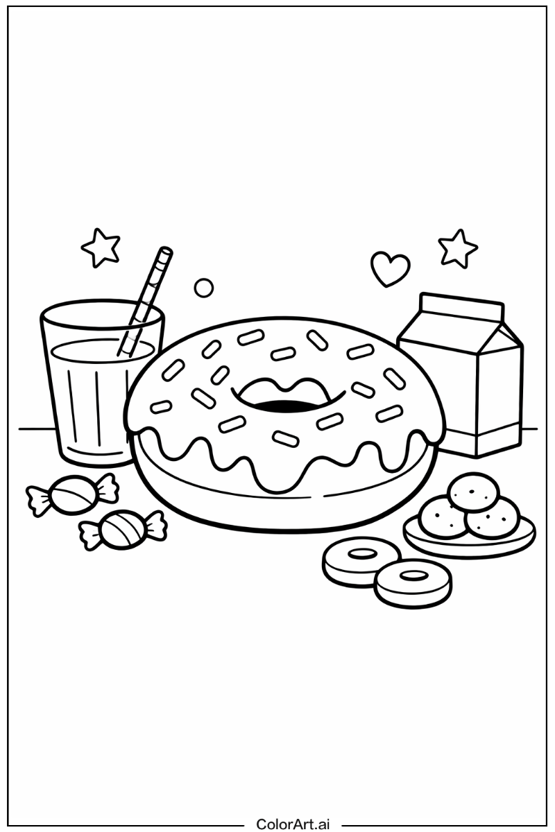 Donut with Iced donut Theme