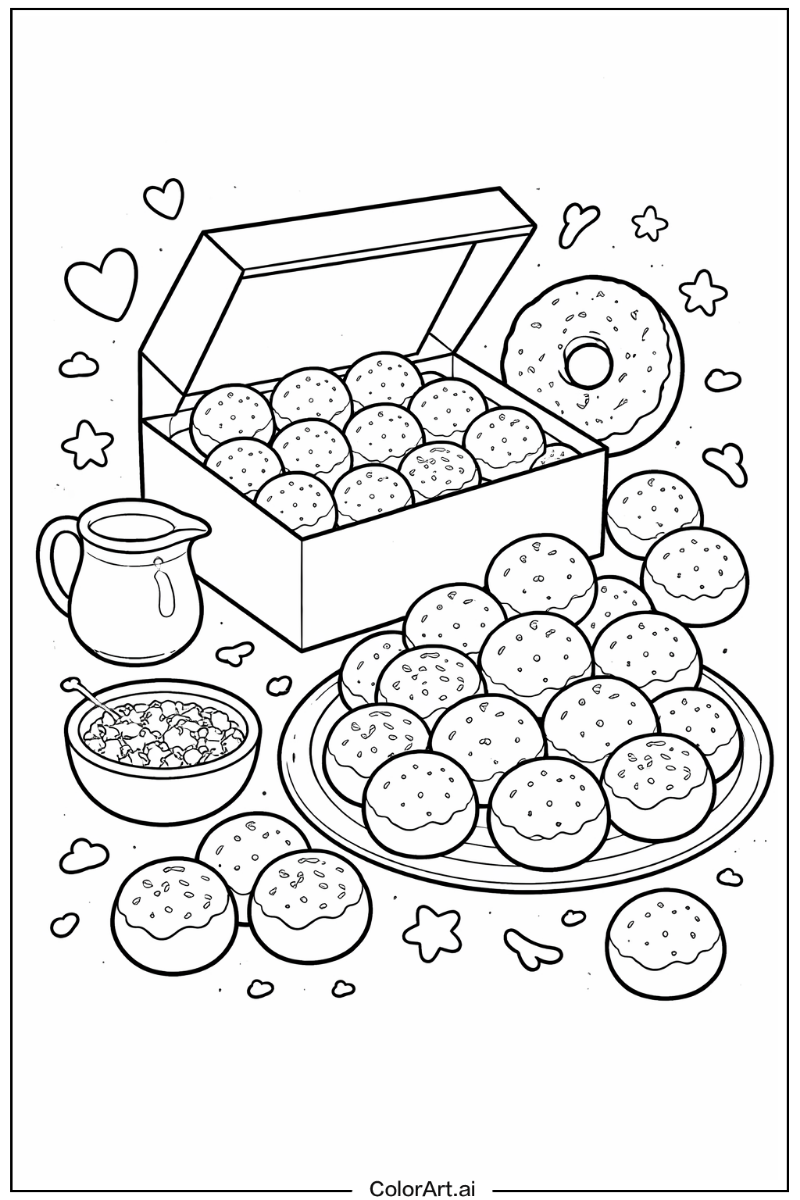 Donut with Donut holes Theme