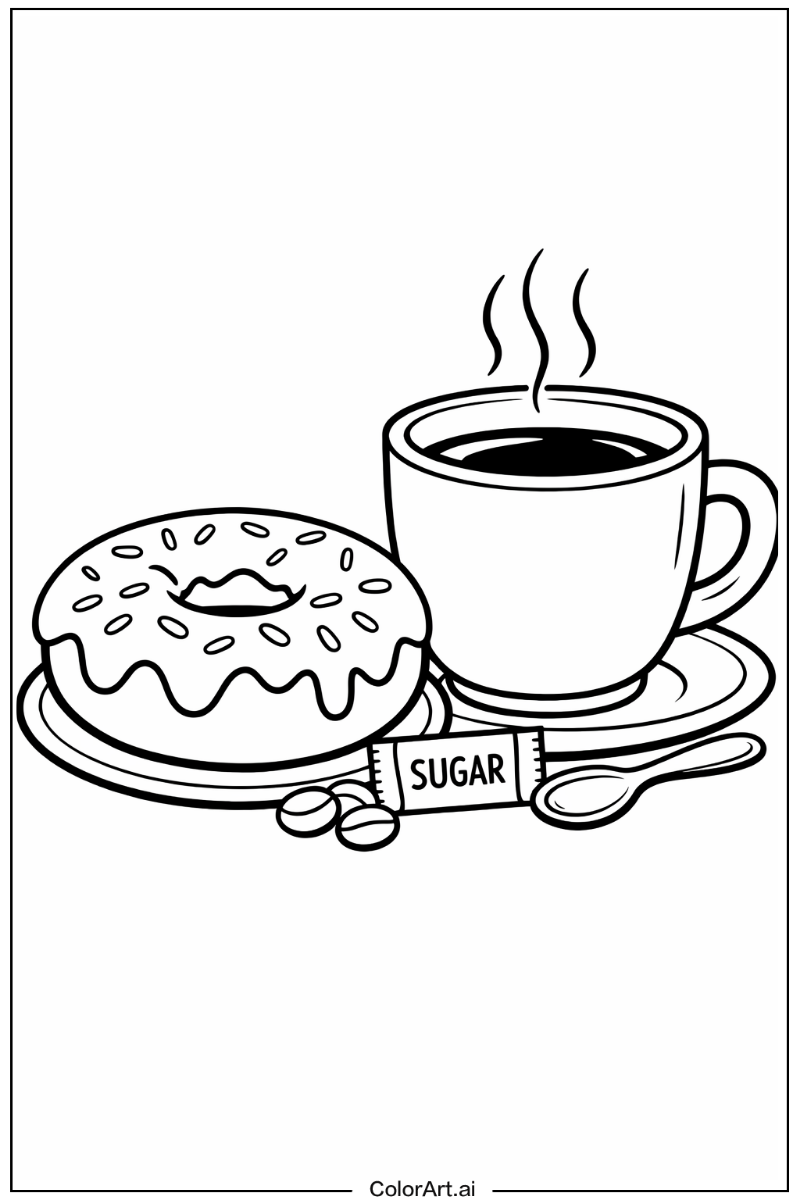 Donut with coffee Donut Scene