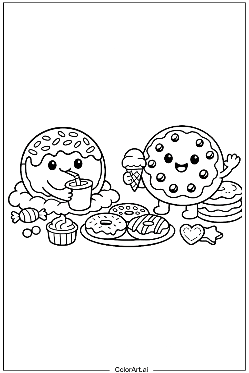 Donut and cookie Donut Scene
