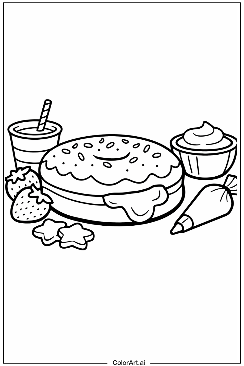 Donut with Custard donut Theme 2