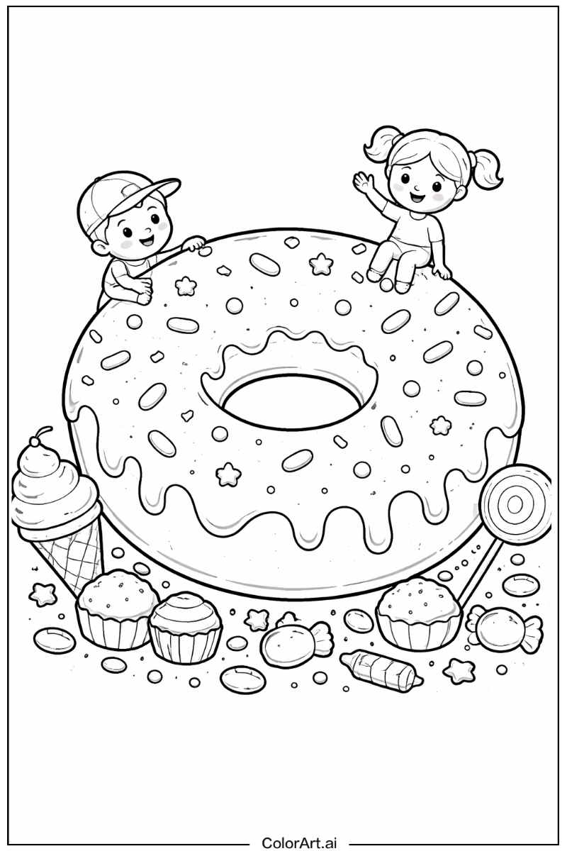 Donut with Giant donut Theme 2